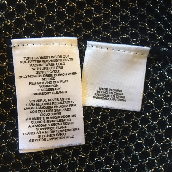 Jones New York black and gold cardigan Size M (petite) - Picture 5 of 8